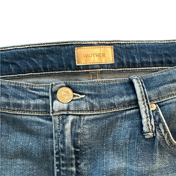 Mother The Straight A Denim Mini Skirt Size 29 Y2K Frayed Jean Skirt - Picture 4 of 7